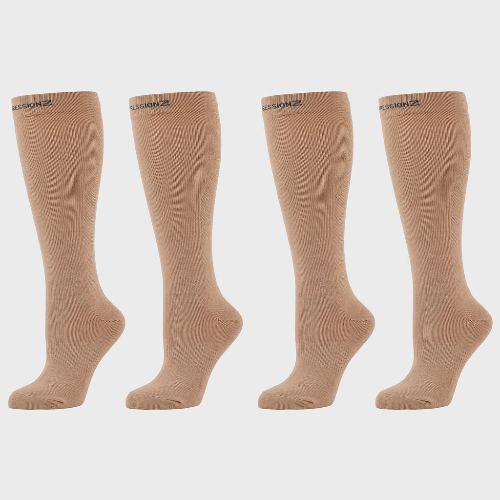 Compression Socks (30-40 mmHg) - Nude 2 Pack