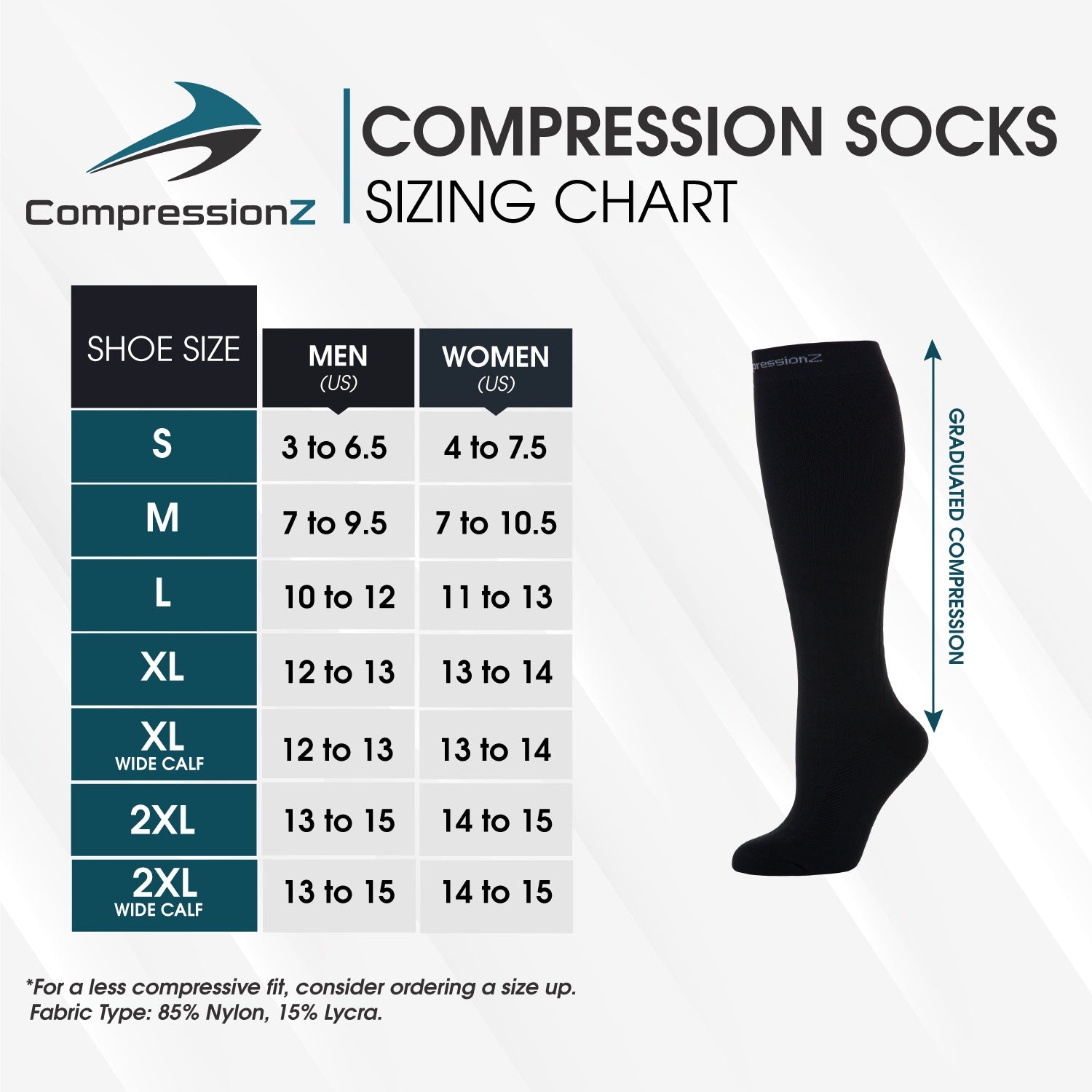 Compression Socks (20-30 mmHg) - Checkered Black
