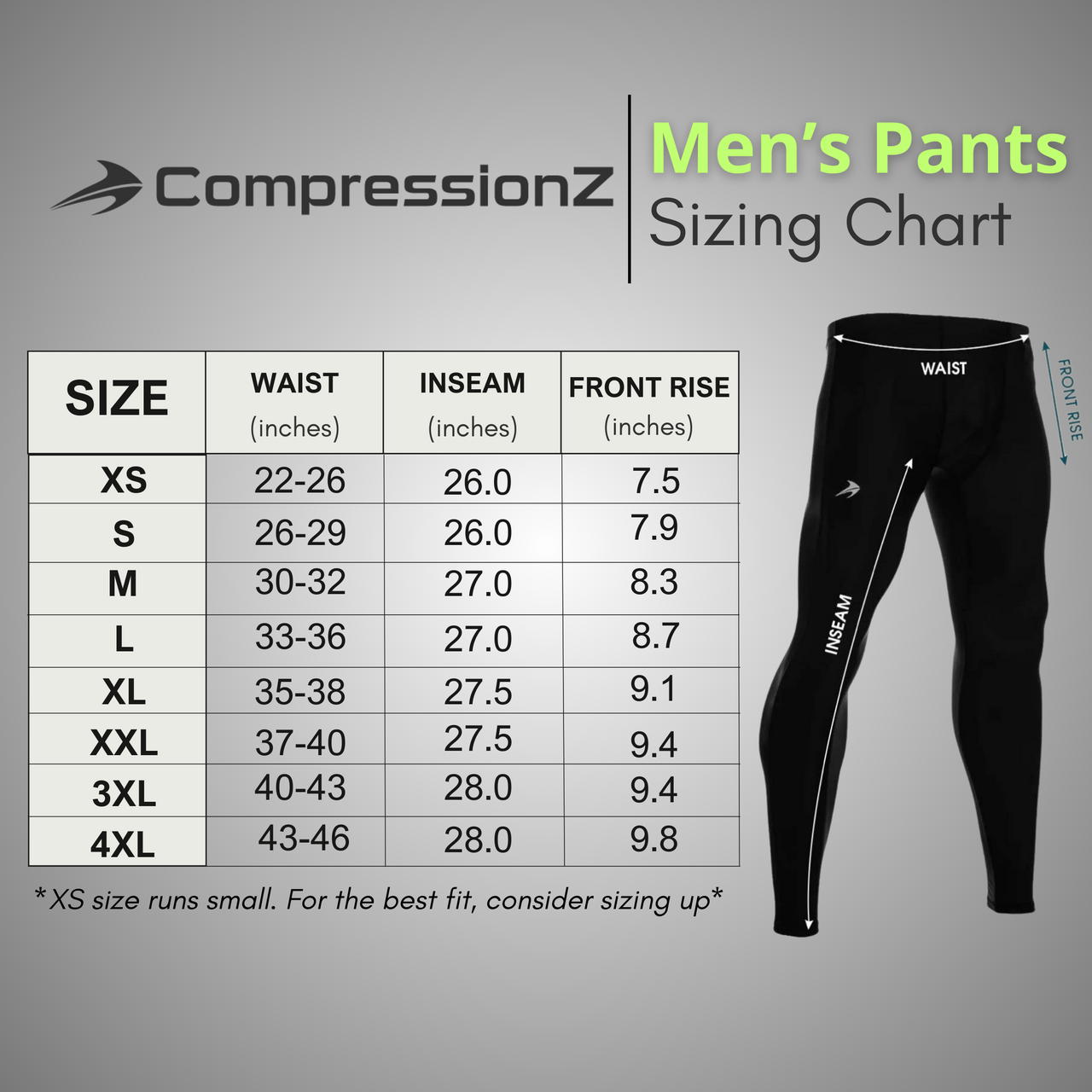 Men's Compression Pants W/ Pockets - Green