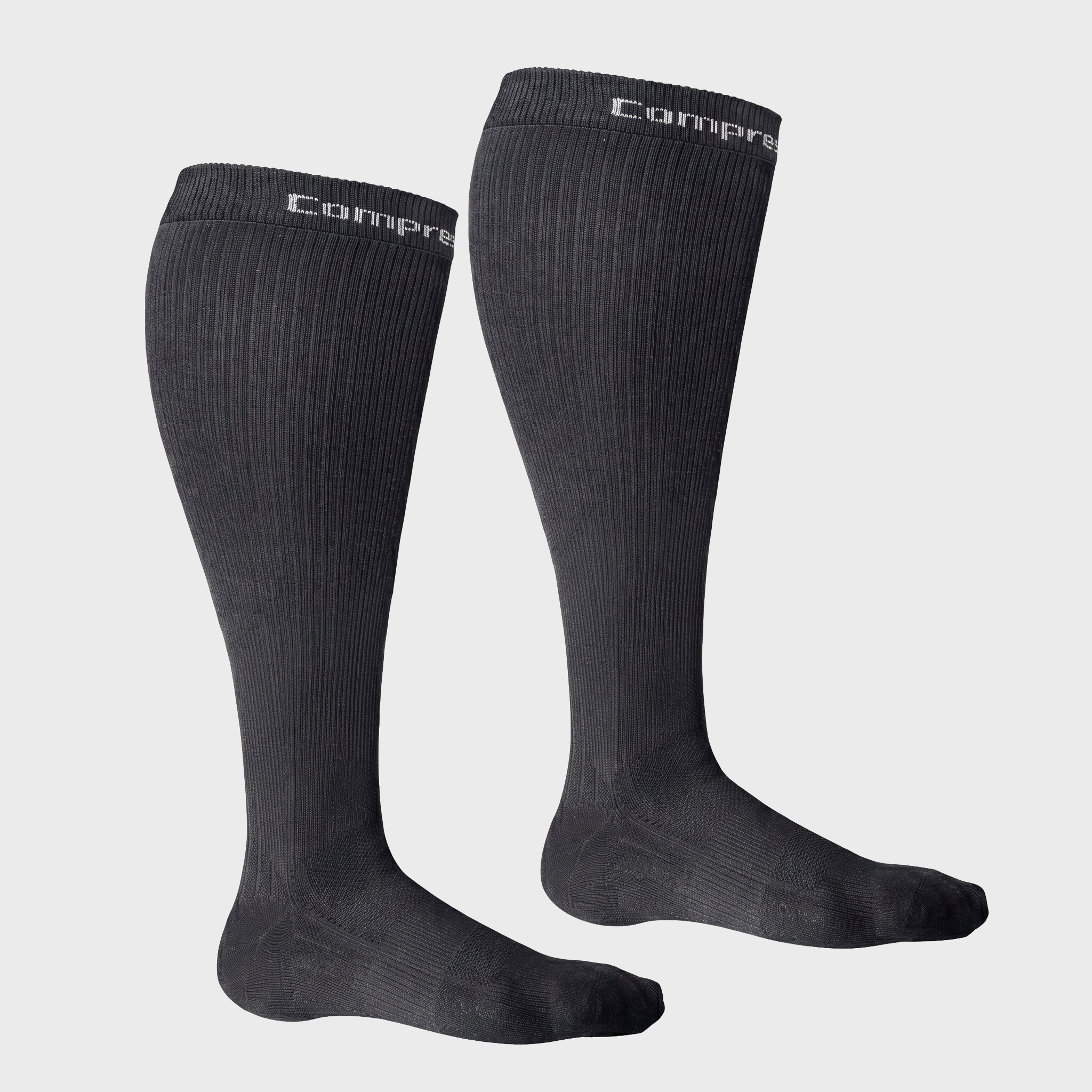 Wide Calf Compression Socks (30-40 mmHg) - Black