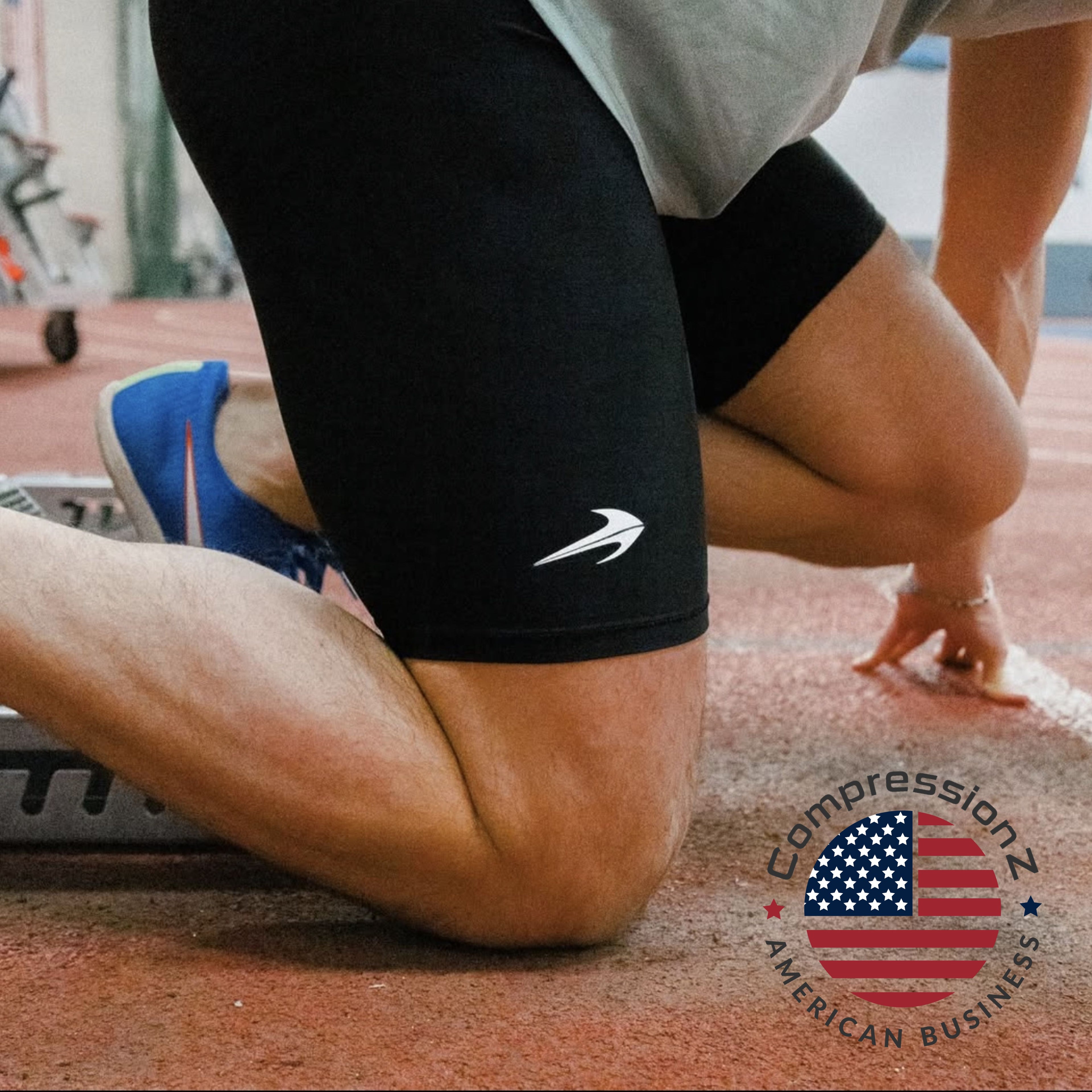 Men's 8" Compression Tech Elite Shorts - Black