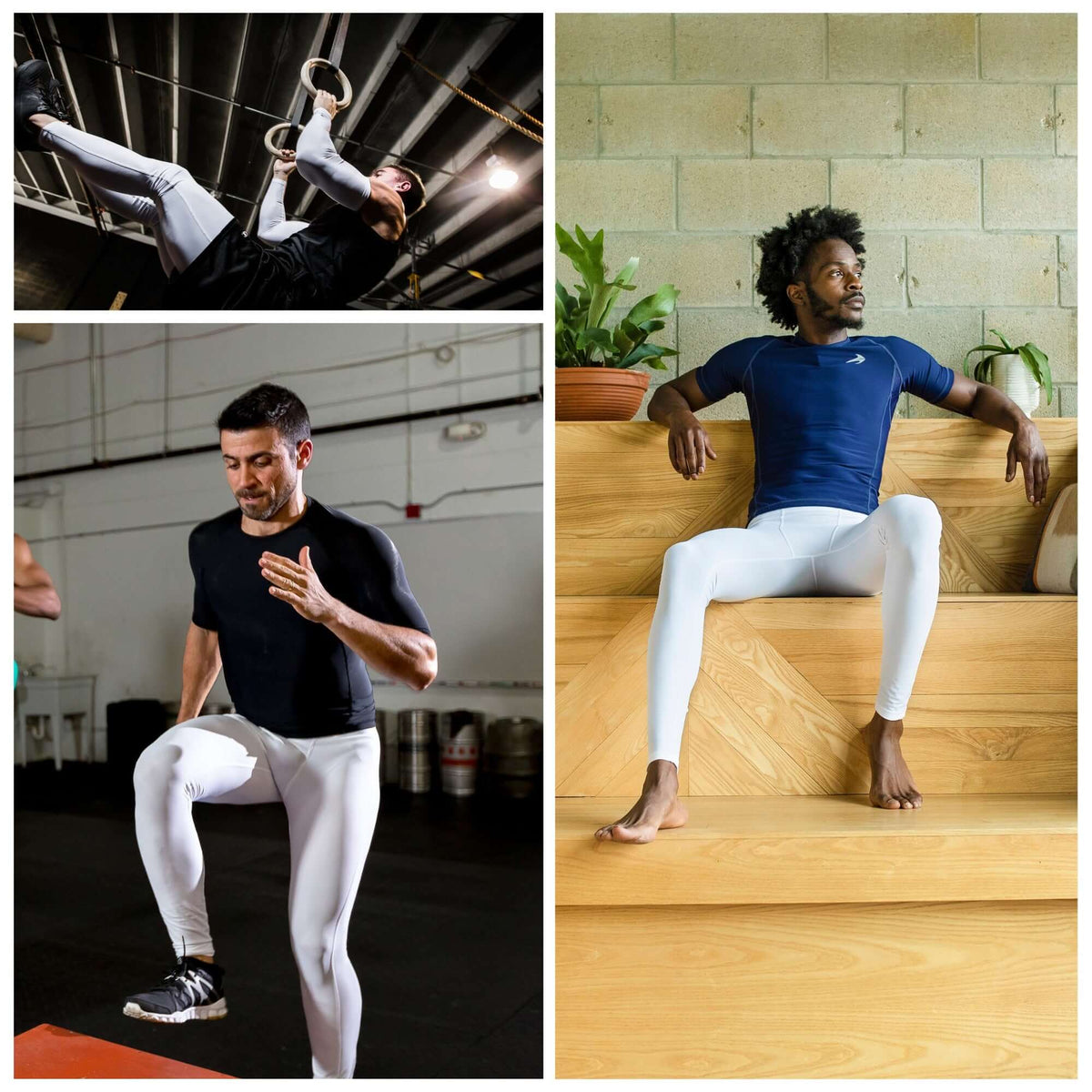 Men's Compression Pants - White – CompressionZ