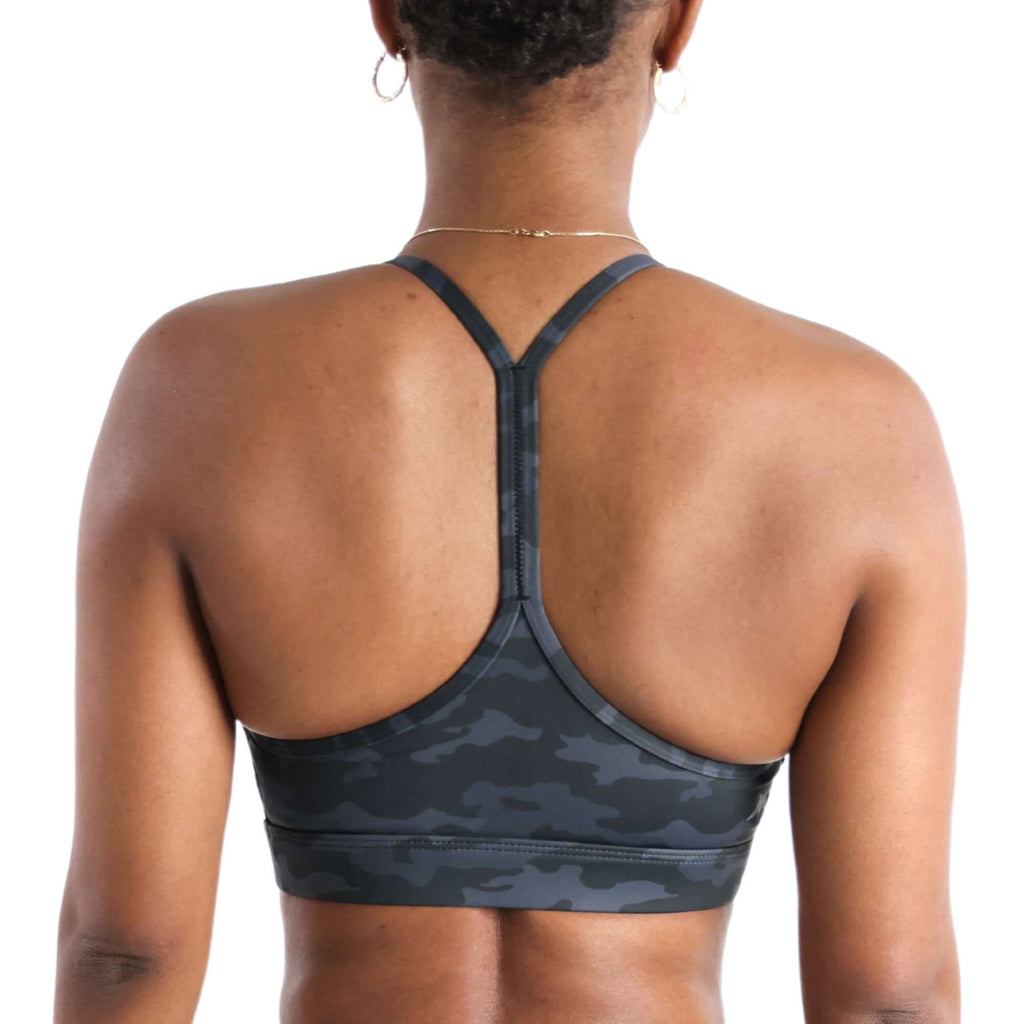 Women's Elite Sports Bra - Camo Black