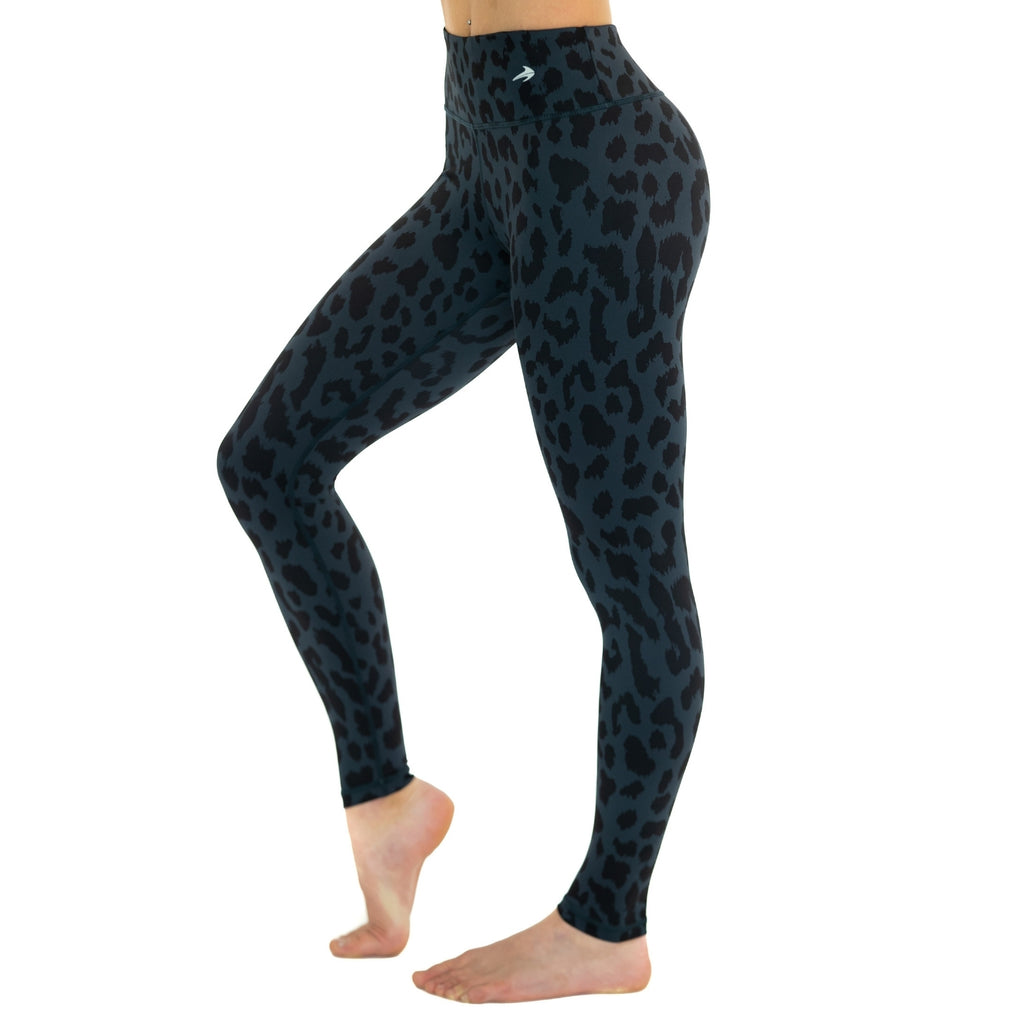Leopard Black - Women's Compression Leggings