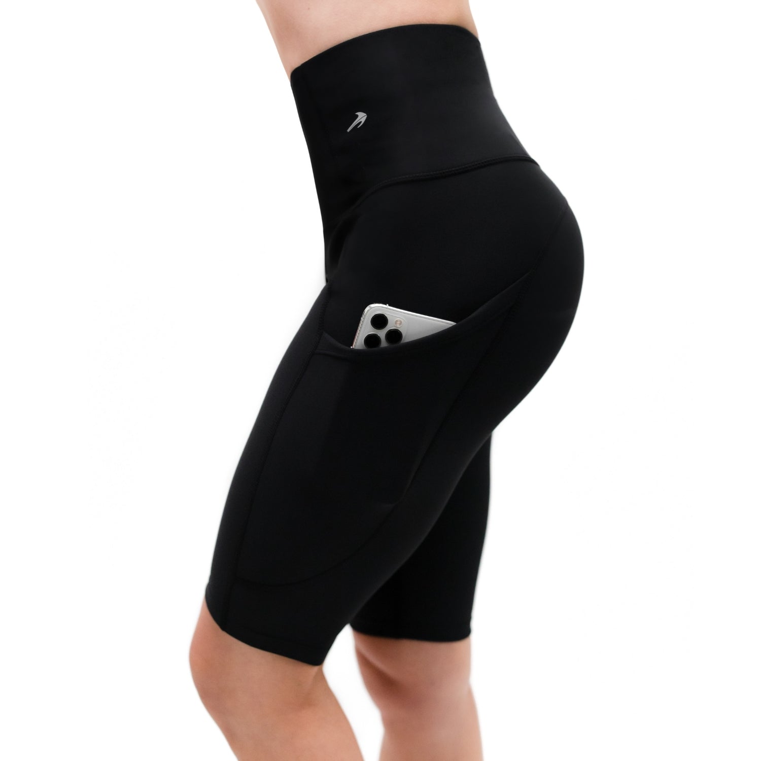 Women's Biker Shorts W/ Pockets - 10" Black