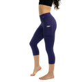 Women's Compression Capris W/ Pockets- Purple