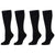 Black 2 Pack Compression Socks (30-40 mmHg) for Men and Women, 85% Nylon and 15% Lycra Spandex, Full Length, for Pain Relief and Stability