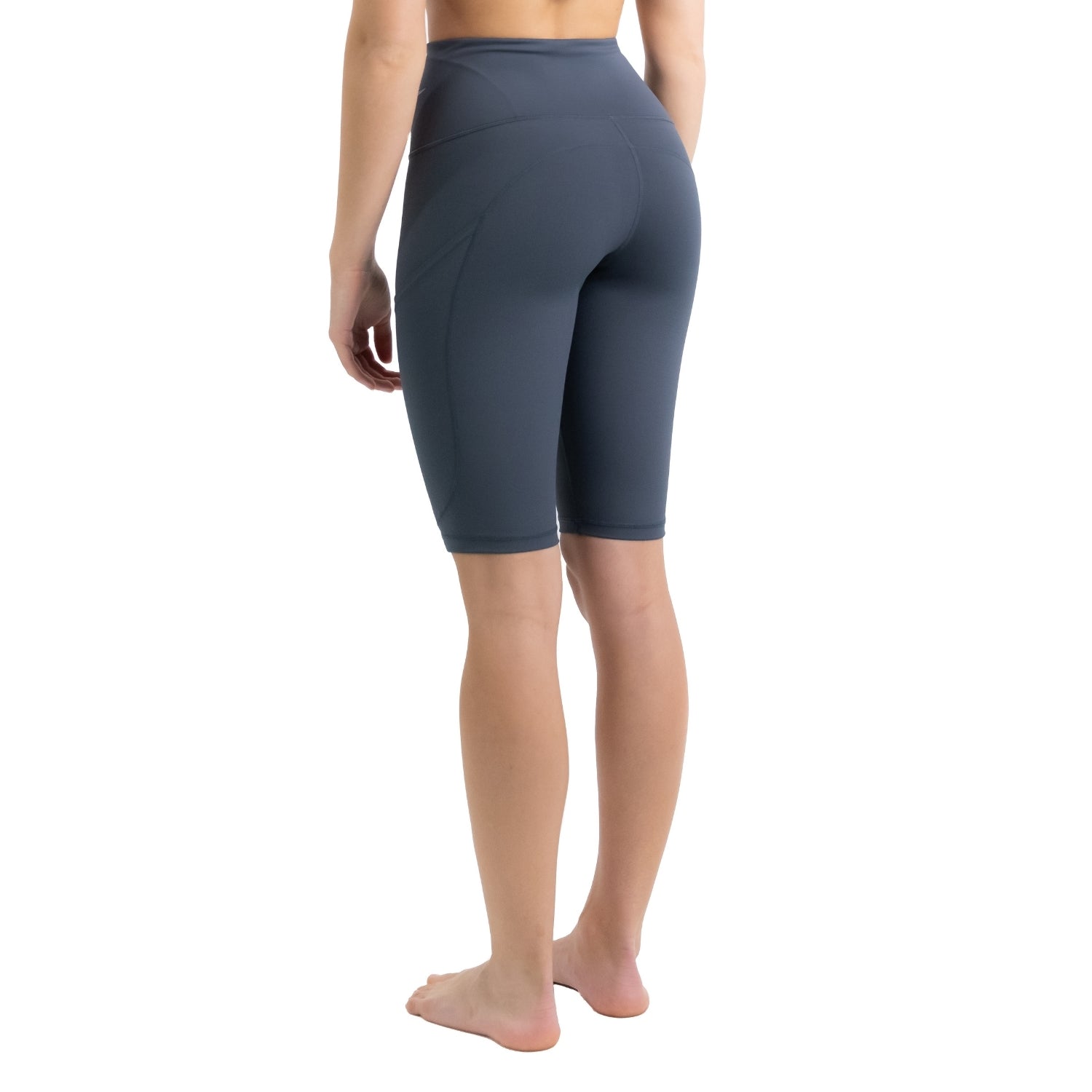 Women's Biker Shorts W/ Pockets - 10" Carbon Gray
