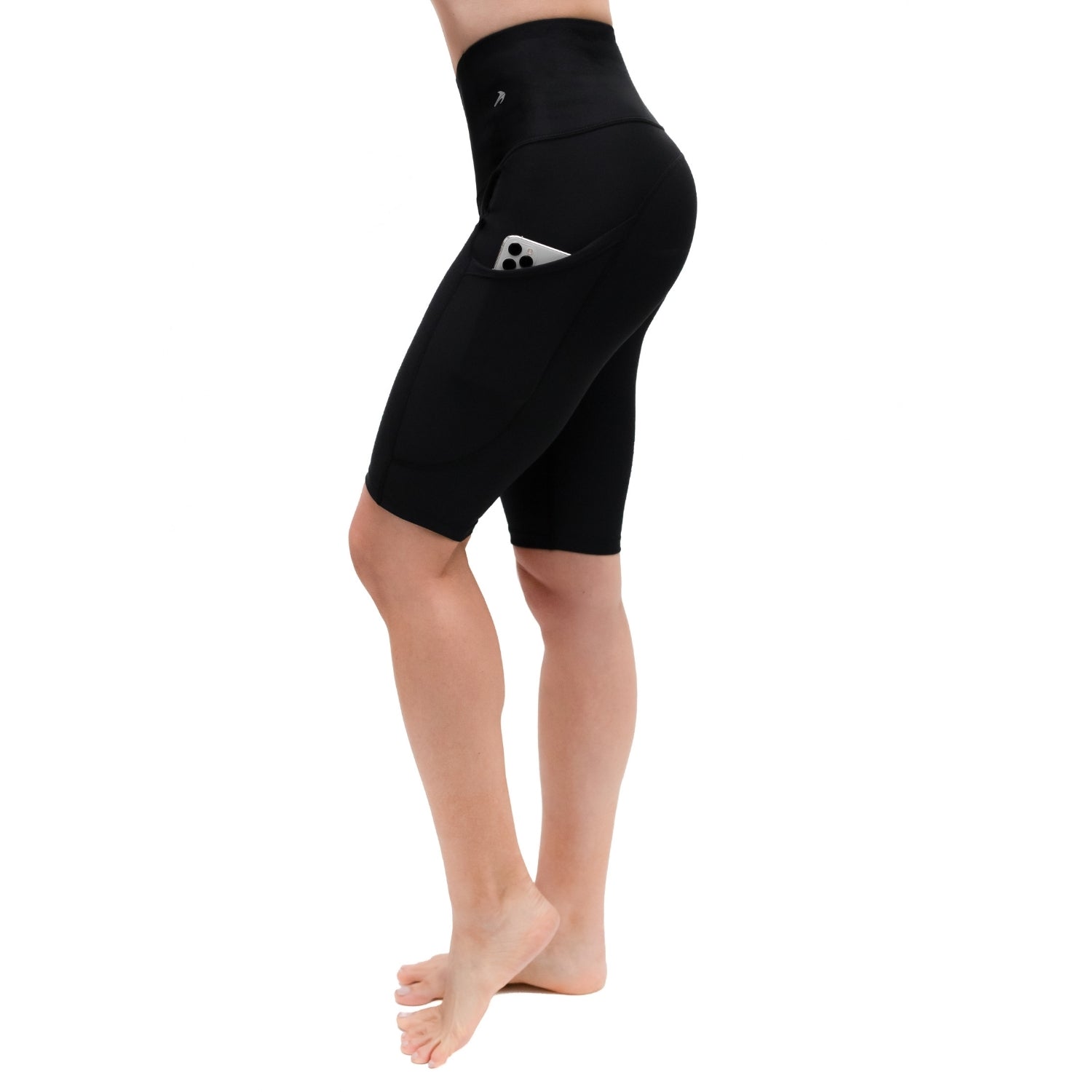 Women's Biker Shorts W/ Pockets - 10" Black