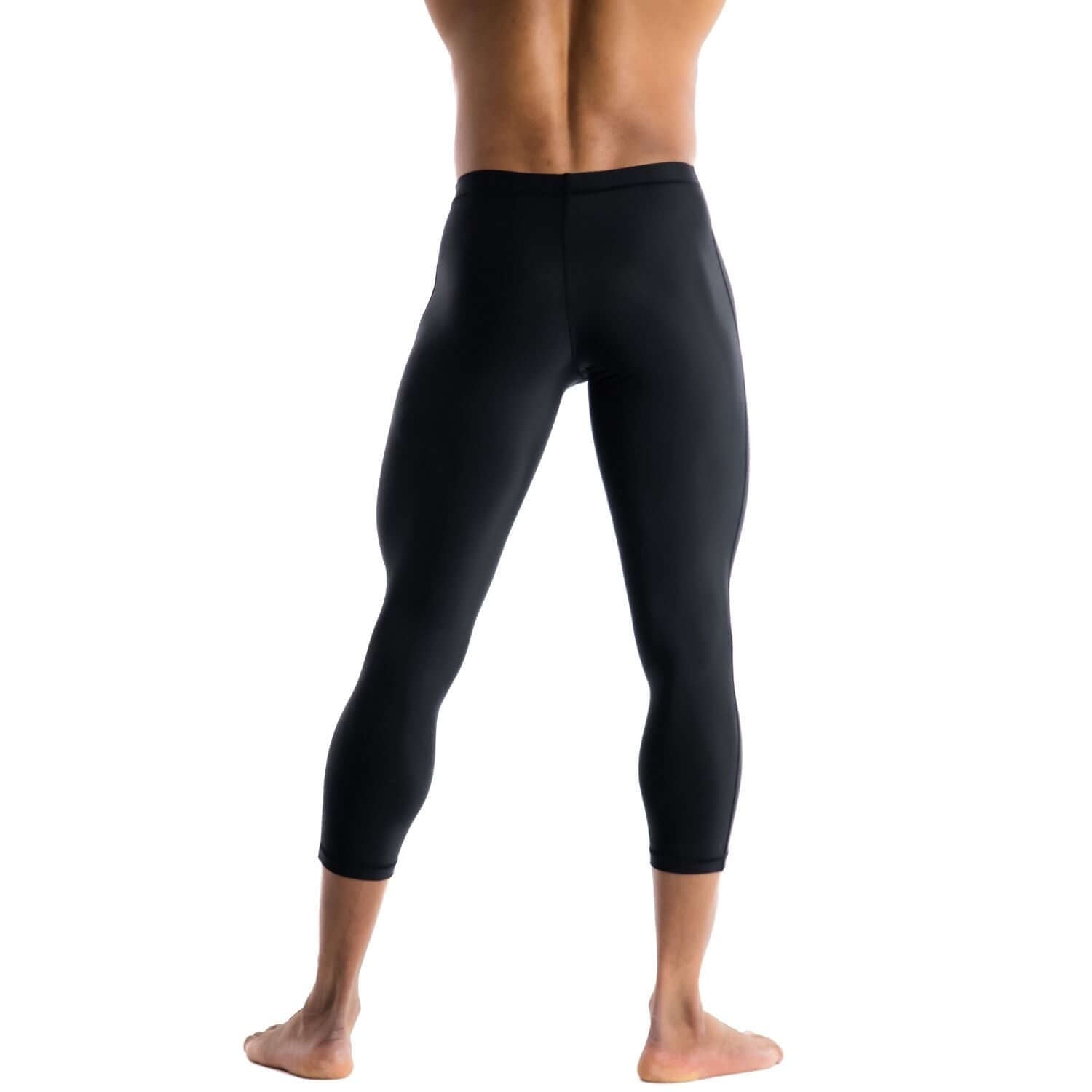 Men's Compression Pants - Black Men's Capri – CompressionZ