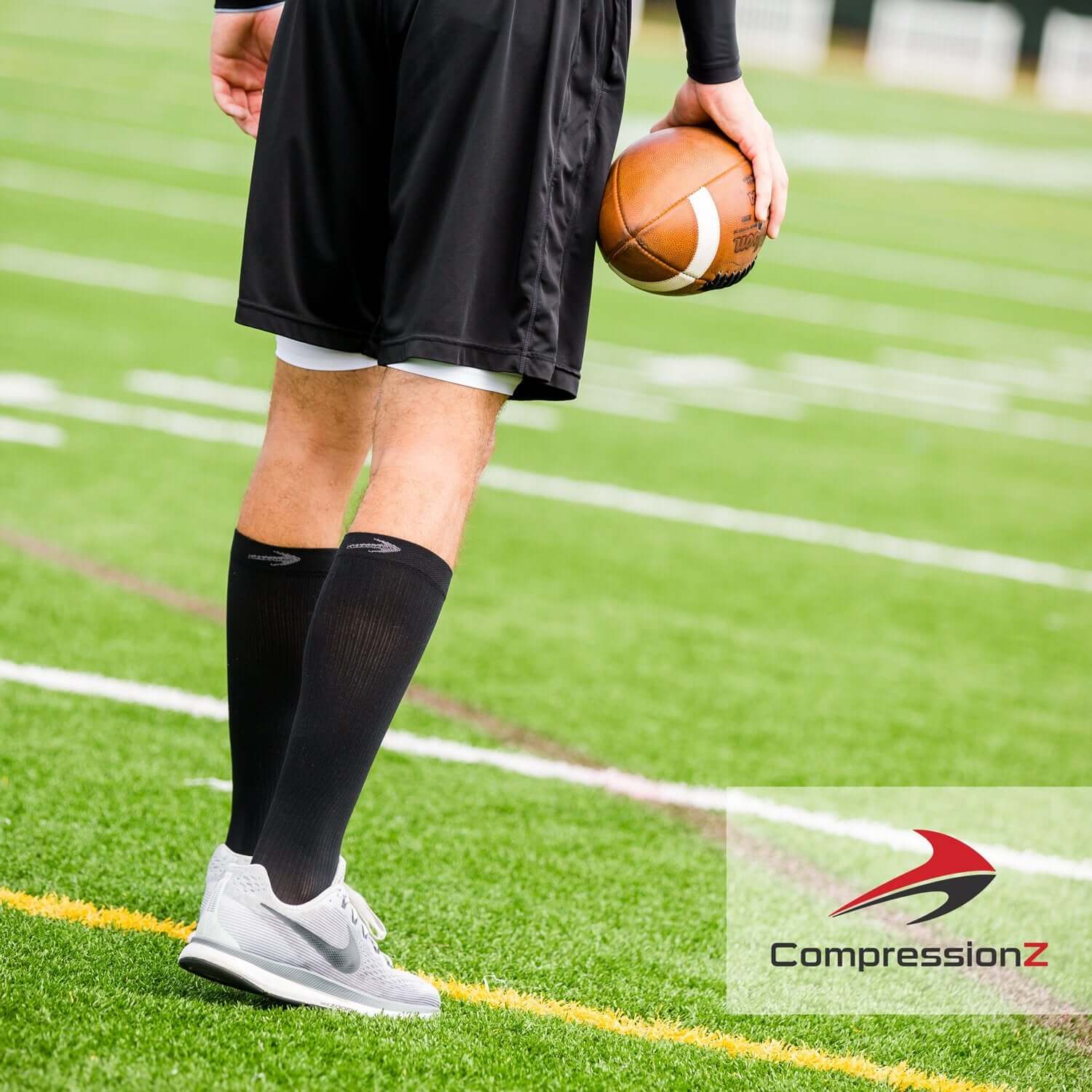 CompressionZ Compression Socks For Men & Women, Graduated Compression Socks, Enhanced Mobility and Circulation, Ultimate Comfort Fit, Knee-High Length with Secure Cuff