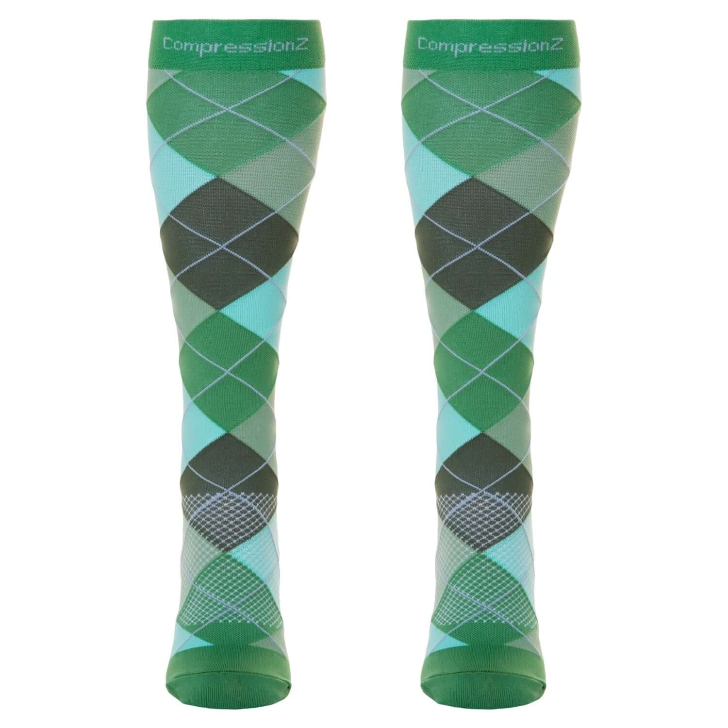 CompressionZ Compression Socks For Men & Women, Graduated Compression Socks, Enhanced Mobility and Circulation, Ultimate Comfort Fit, Knee-High Length with Secure Cuff