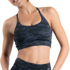 Women's Elite Sports Bra - Camo Black