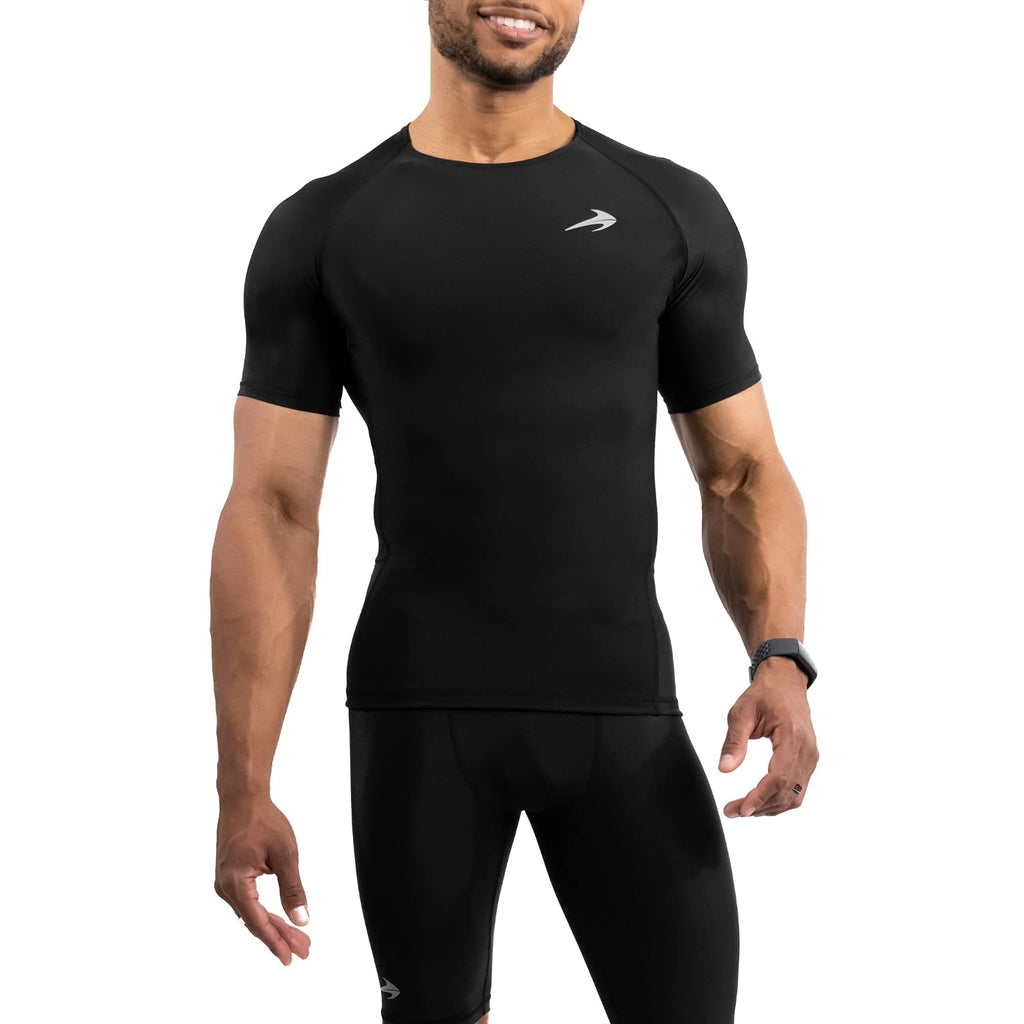 Men's Compression Short Sleeve Shirt - Black