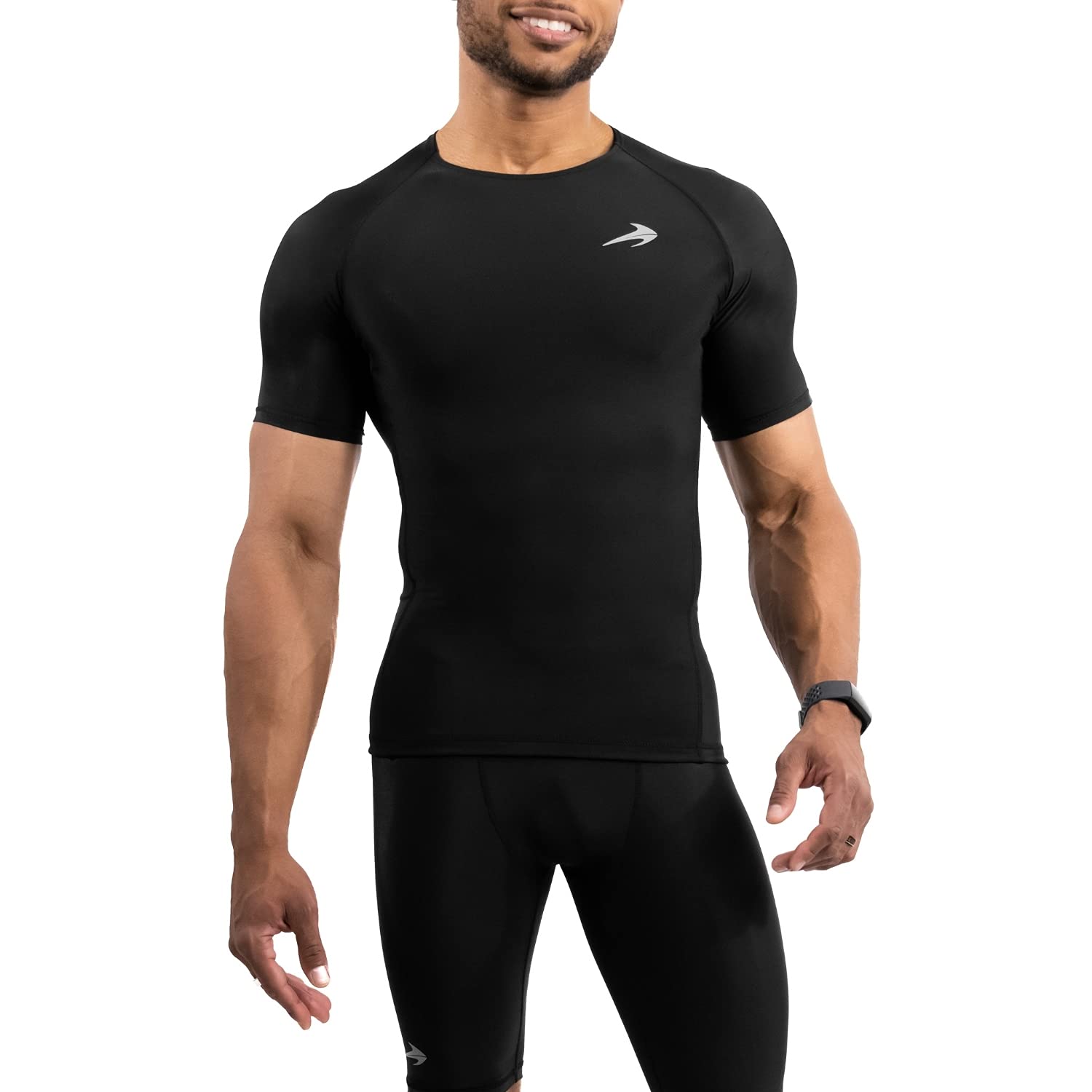 Men's Compression Short Sleeve Shirt - Black