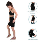 Women's Biker Shorts W/ Pockets - 7" Black