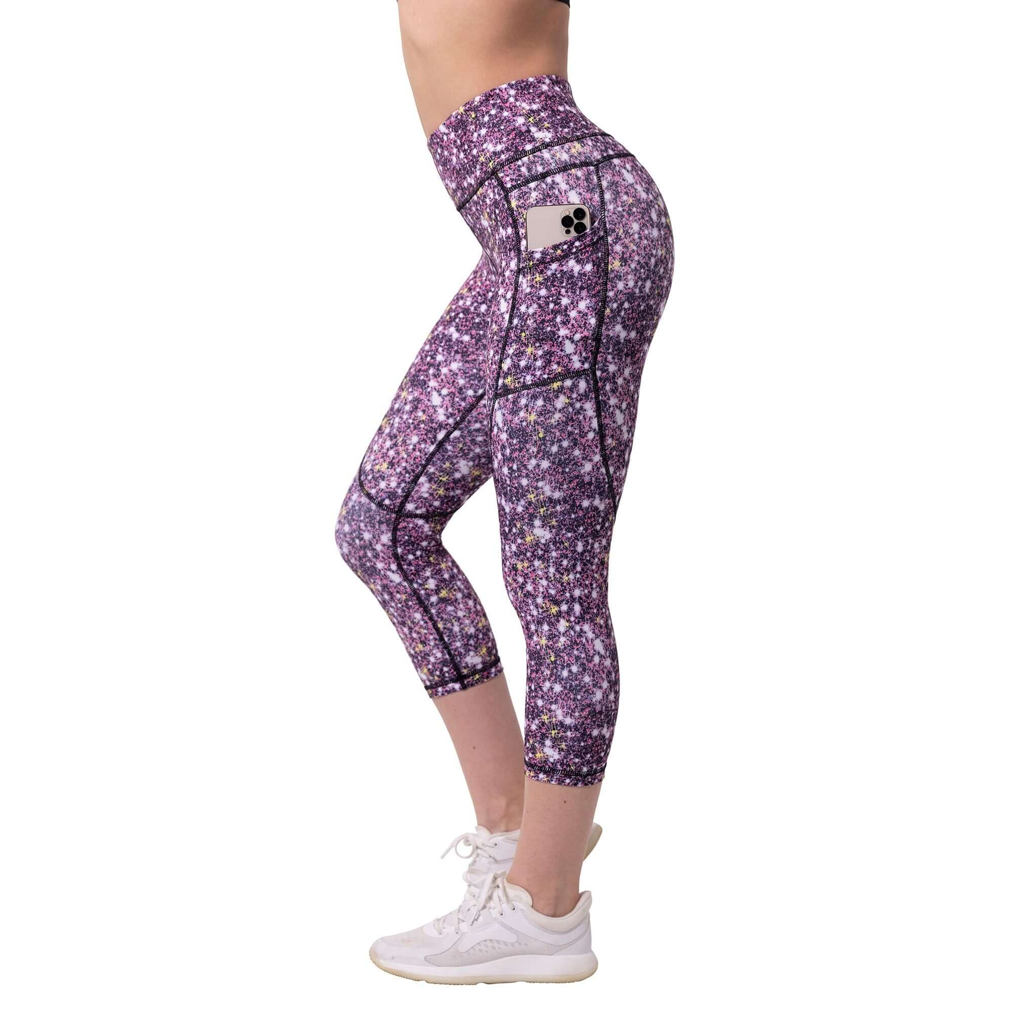 Women's Compression Capris W/ Pockets - Galaxy Red