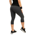 Women's Compression Capris W/ Pockets - Heather Gray
