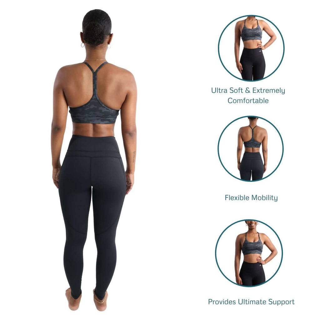 Women's Elite Sports Bra - Camo Black