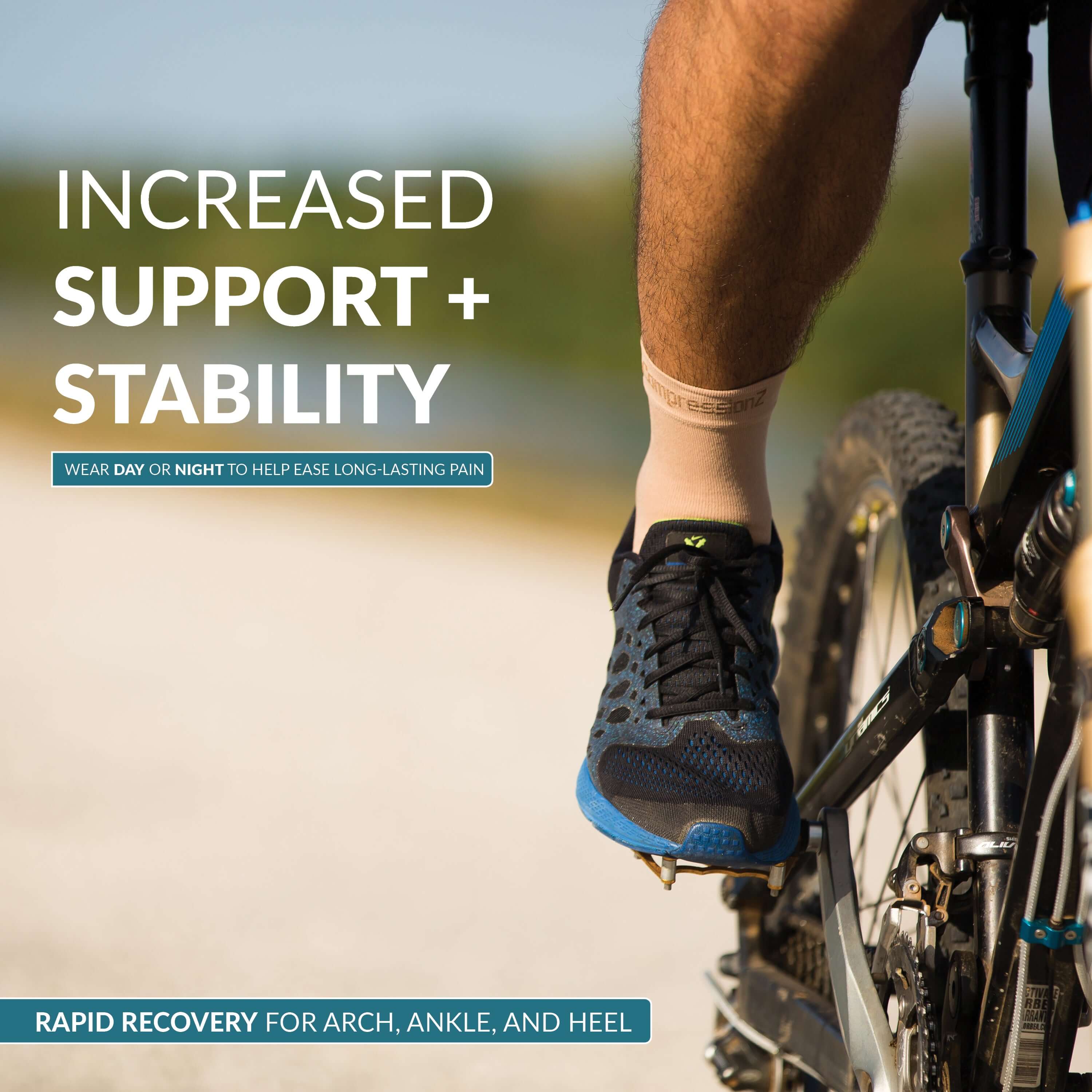 CompressionZ Plantar Fasciitis Socks, RELIEVE FOOT PAIN FAST, REDUCE SWELLING & STABILIZE ANKLE, COMFORTABLE ALL-DAY WEAR