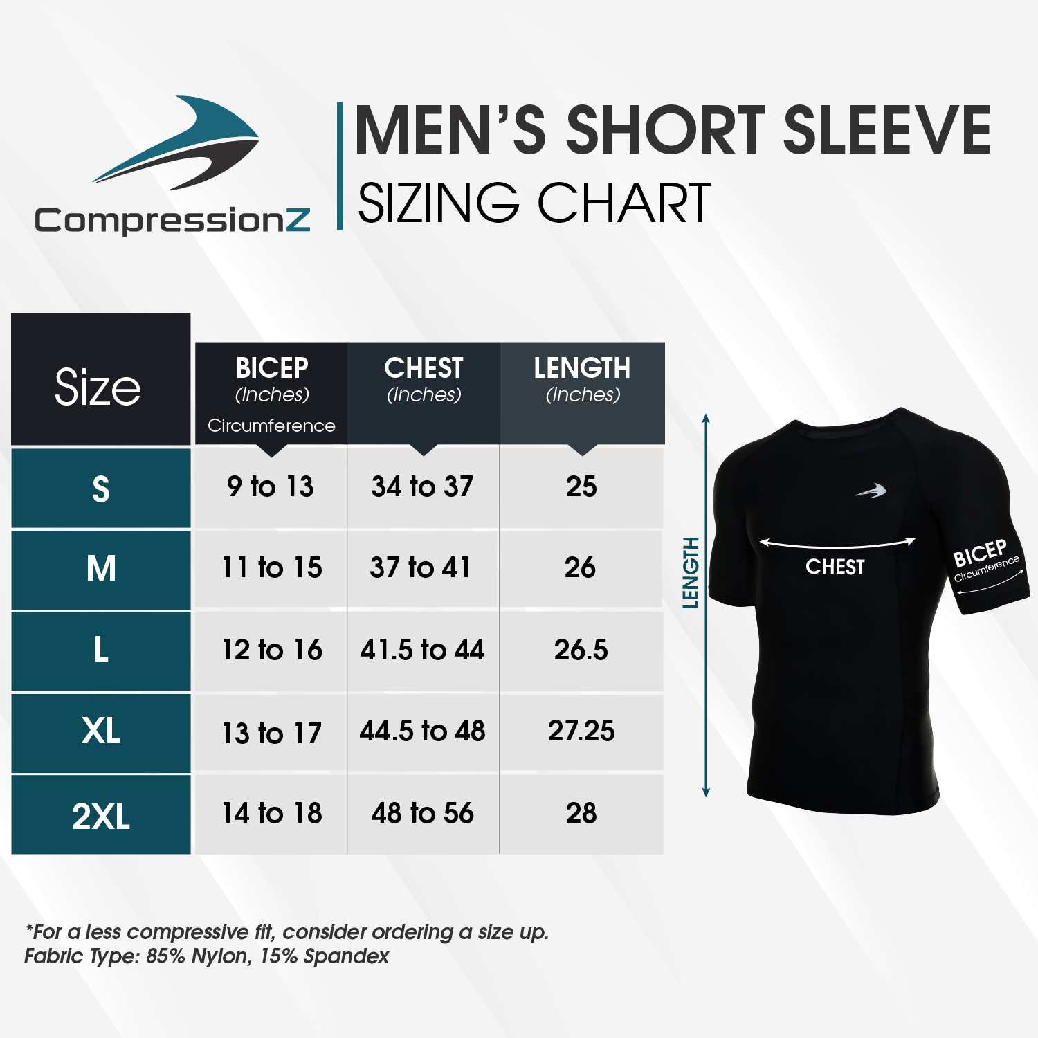 Men's Compression Short Sleeve Shirt - Dark Gray