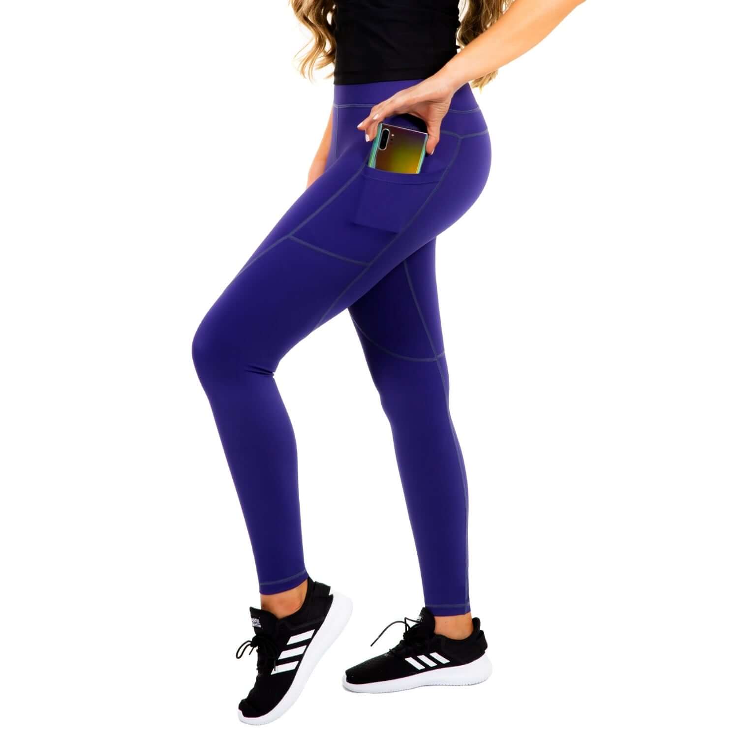 Women's Compression Leggings W/ Pockets - Purple – CompressionZ