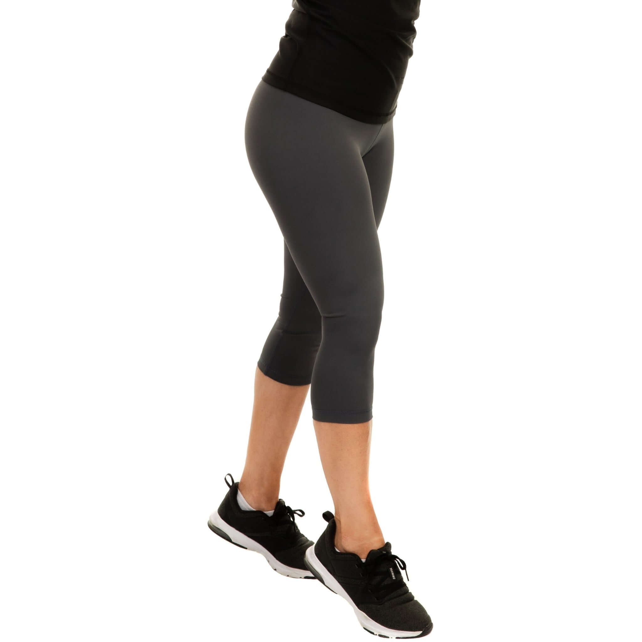 Women's Compression Capris - Carbon Gray