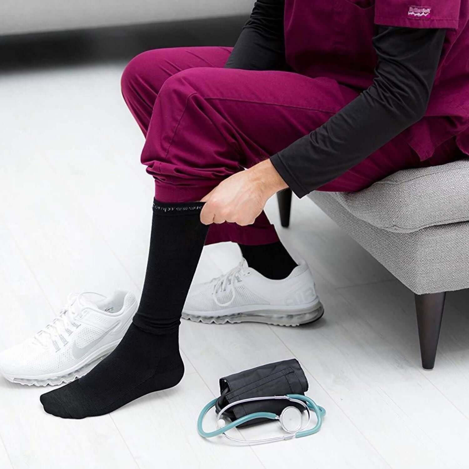 CompressionZ Compression Socks For Men & Women, Graduated Compression Socks, Enhanced Mobility and Circulation, Ultimate Comfort Fit, Knee-High Length with Secure Cuff