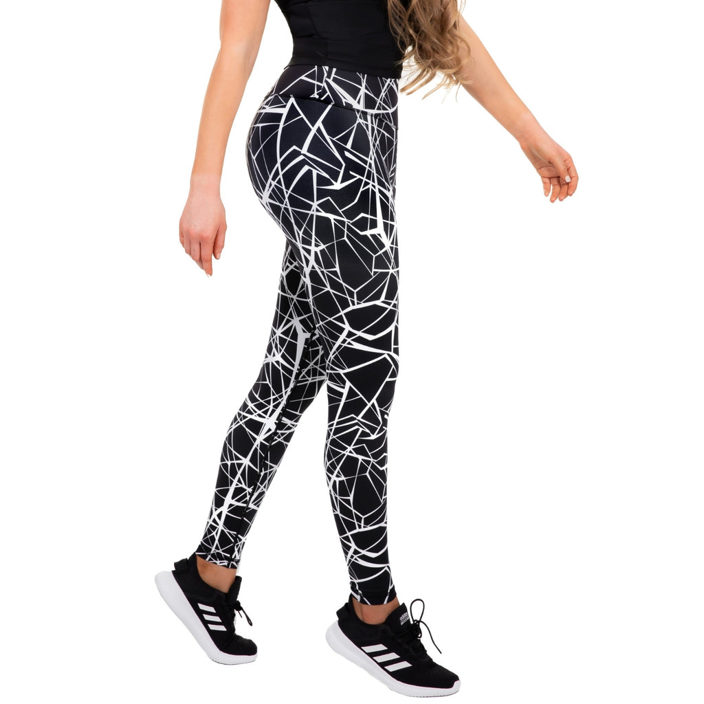 Prissy Paragon Leggings, Black/white Women's Teens Stretch Pants