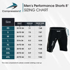 Size Chart for Compression Shorts Men for Biking, Running, Versatile Base Layer, Breathable 4-Way Stretch, Engineered for Athletes, Superior Quality & Fit