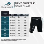 Size Chart for Compression Shorts Men for Biking, Running, Versatile Base Layer, Breathable 4-Way Stretch, Engineered for Athletes, Superior Quality & Fit