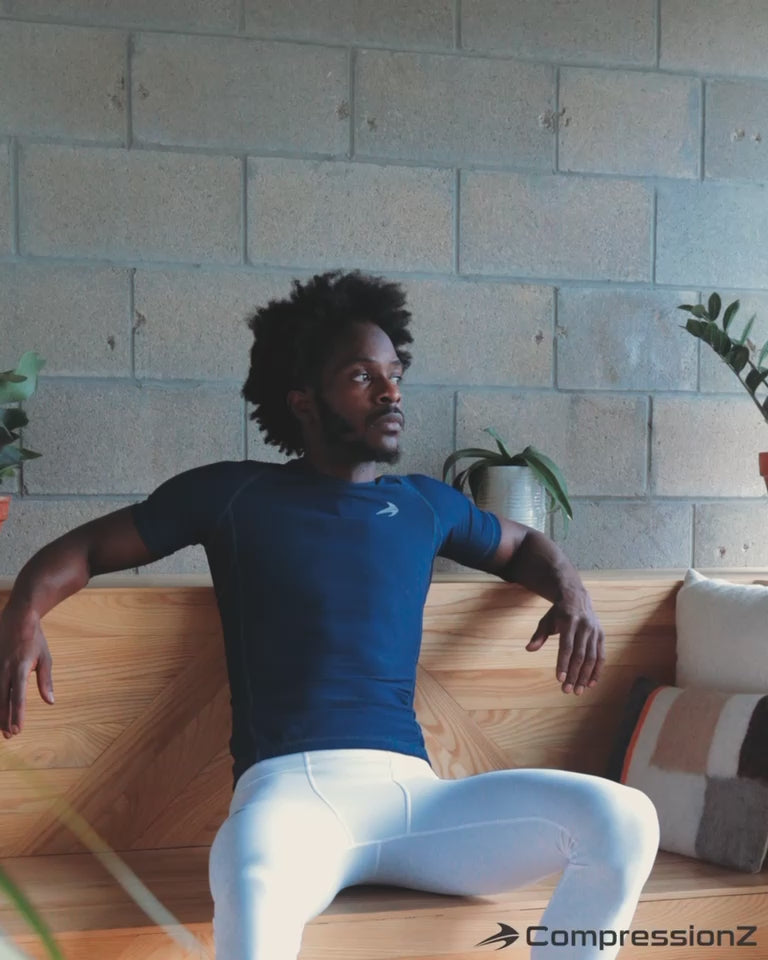 Men's Compression Short Sleeve Shirt - Dark Gray